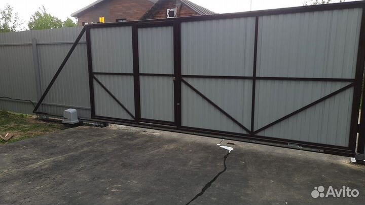 Откатные ворота с установкой