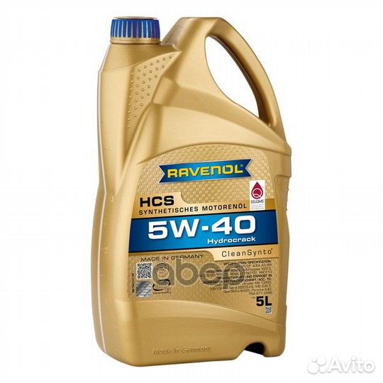 Масло моторное 5W40 ravenol 5л син. HCS A3/B4 S