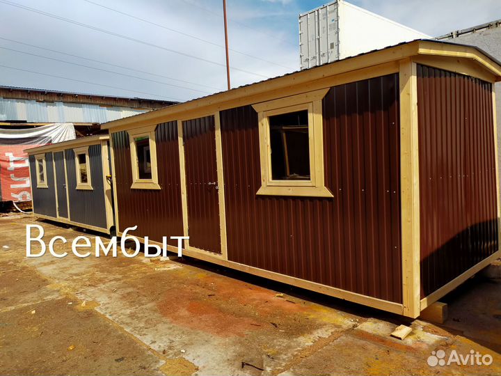 Бытовка 6 на 2 со сваями