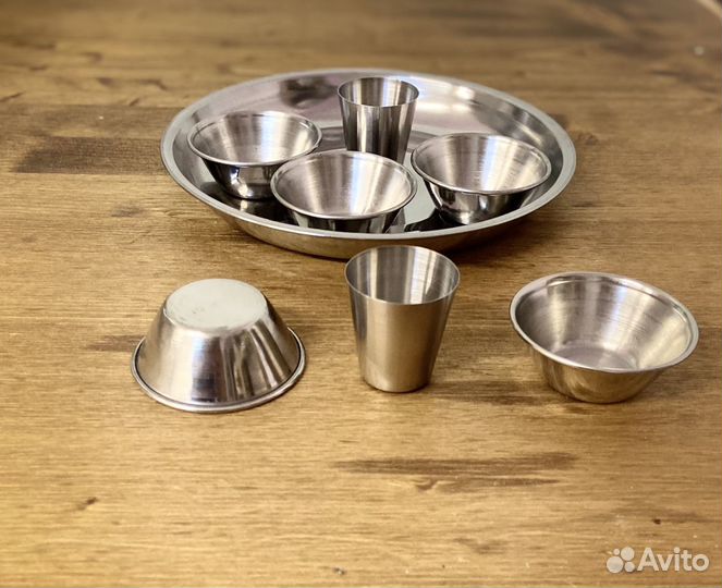 Набор посуды для предложения бхоги/освящения пищи