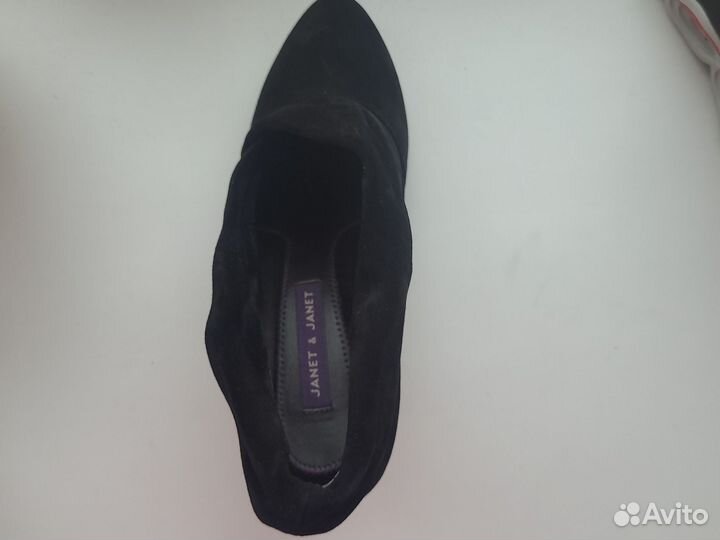 Новые Ботильоны, кожаная замша