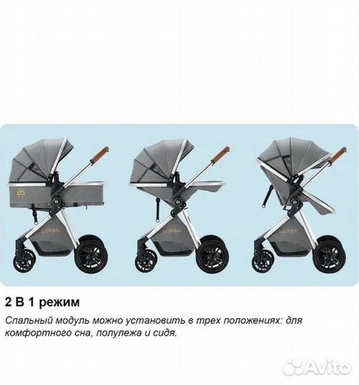 Коляска 2 в 1 luxmom