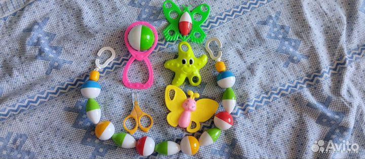 Силиконовые грызунок и погремушки