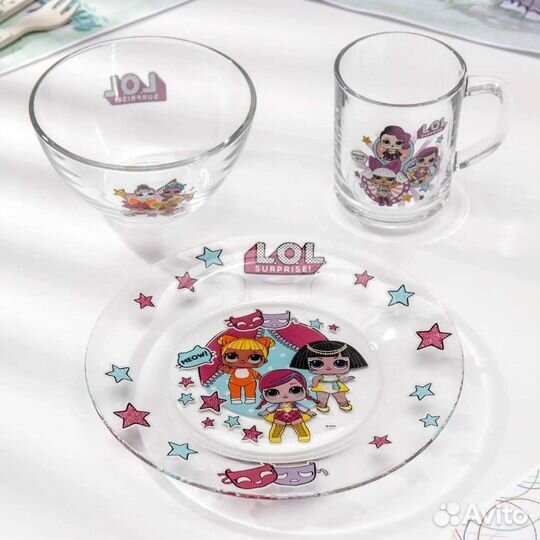 Новый набор детской столовой посуды LOL