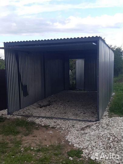 Гараж-пенал Хозблок из металлопрофиля
