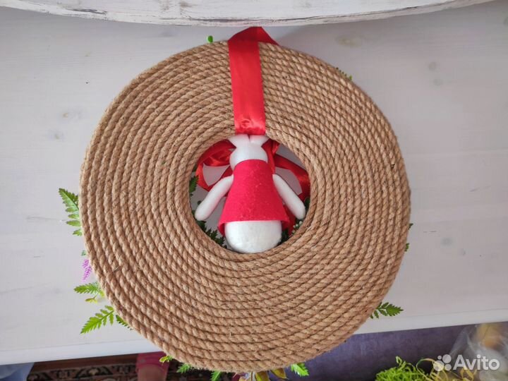 Венок пасхальный, весенний на дверь или окно