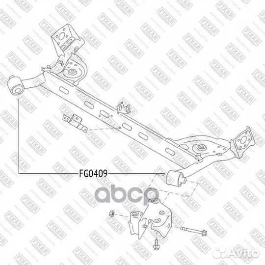 С-б.зад.балки nissan tiida 05 FG0409 fixar