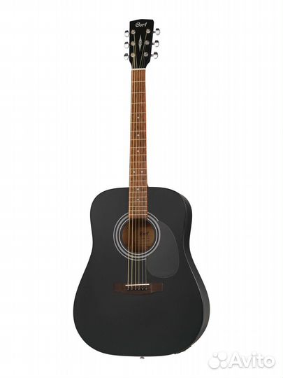 Электро-акустическая гитара, черная, Cort