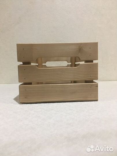 Деревянный ящик для хранения с ручками