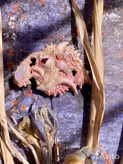 Брошь-игла ручной работы «Ерш-скорпена»