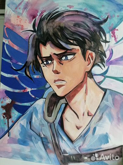 Картина. Атака титанов. Леви Аккерман