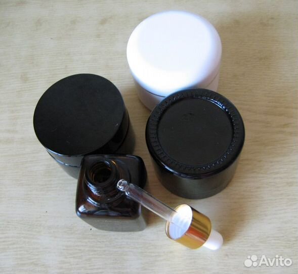 Баночки стекло пустые чистые из-под крема