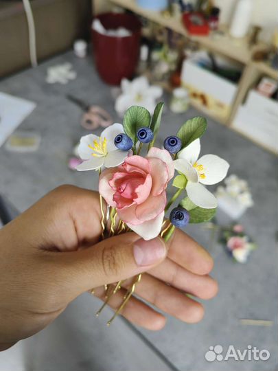 Шпильки для волос свадебные. Ручная Работа