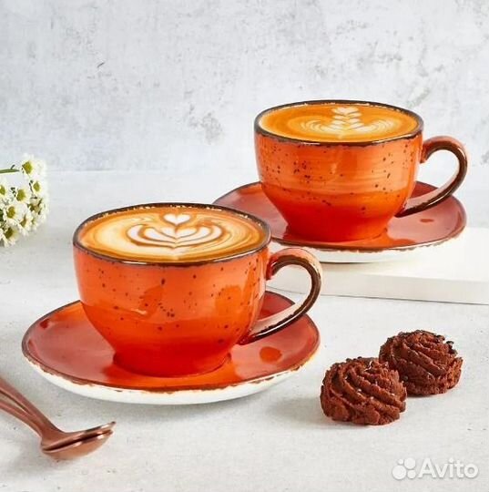 Набор кофейных пар 150 мл,P.L(6 блюдец 6 кружек)