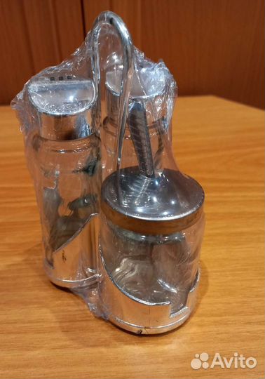 Набор для соли, перца, горчицы с салфетницей