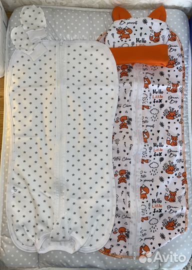 Кокон для новорожденных новый 56р