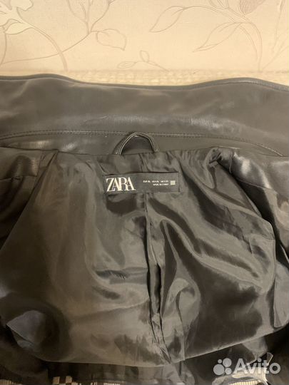 Кожаная куртка косуха zara 44-46