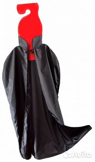 Накидка бандита с воротником FC107 (плащ) черная