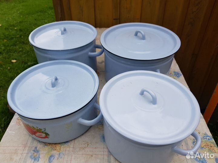 Кастрюля эмалированная сталь