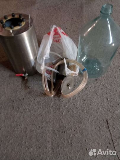 Бутыль стеклянная 20 литров, самогонный аппарат