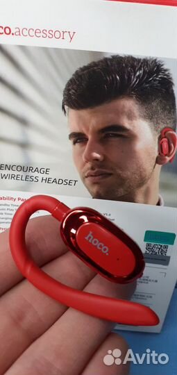 Гарнитура Hoco Red Звонки Музыка Бизнес стиль