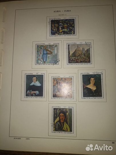 Почтовые марки. Куба. 1969-76. 300 марок в альбоме