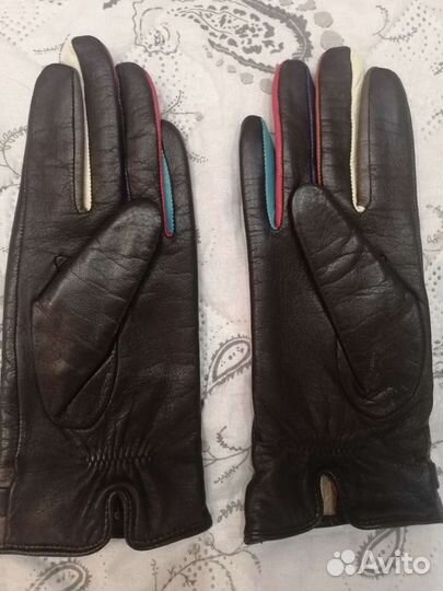 Перчатки женские кожаные новые
