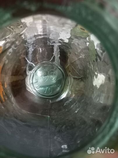 Стеклянный бутыль СССР, 10л. Клеймо 