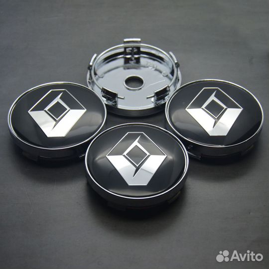 Заглушки на диски Рено D-60 мм комплект 4 шт