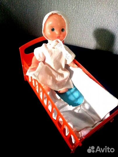 Пупс с кроватью.ссср