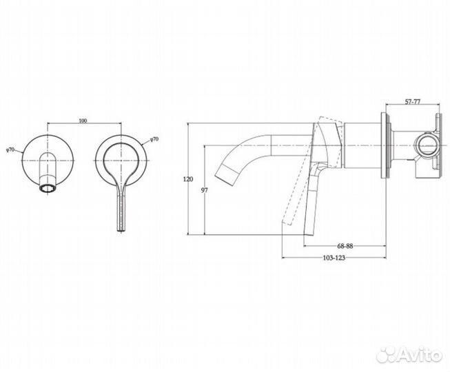 Смеситель Jacob Delafon Elate E28318-CP