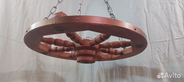 Деревянное люстра колесо