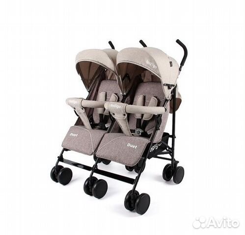 Коляска-трость для двойни Indigo Duet