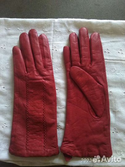 Перчатки кожаные женские