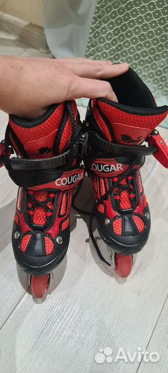 Комплект ролики cougar 28-31 шлем защита