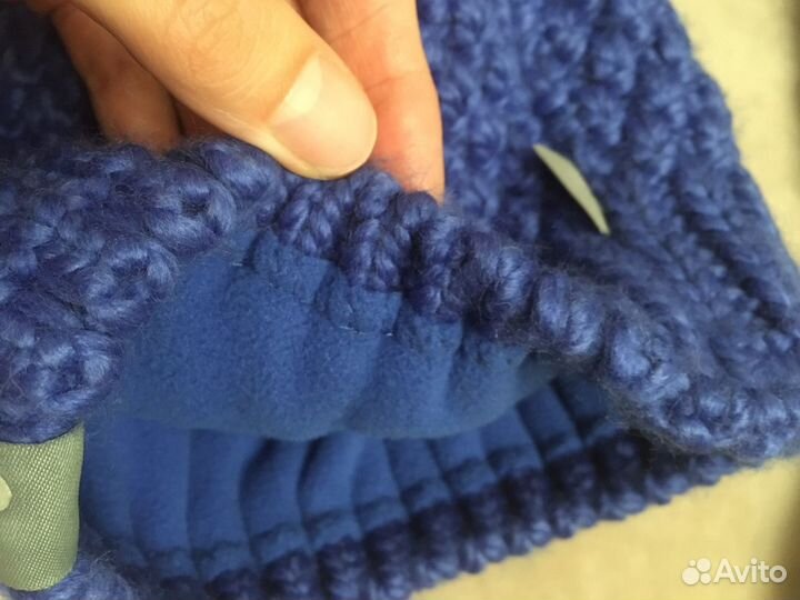 Шапка вязаная меринос новая 55-57см Huppa