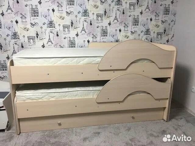 Кровать двухъярусная выкатная детская