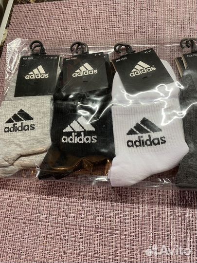 Носки мужские adidas, высокие.10пар