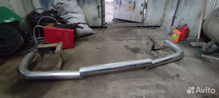 Защита заднего бампера padjero 4