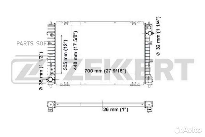 Радиатор охлаждения Форд Маверик III 01