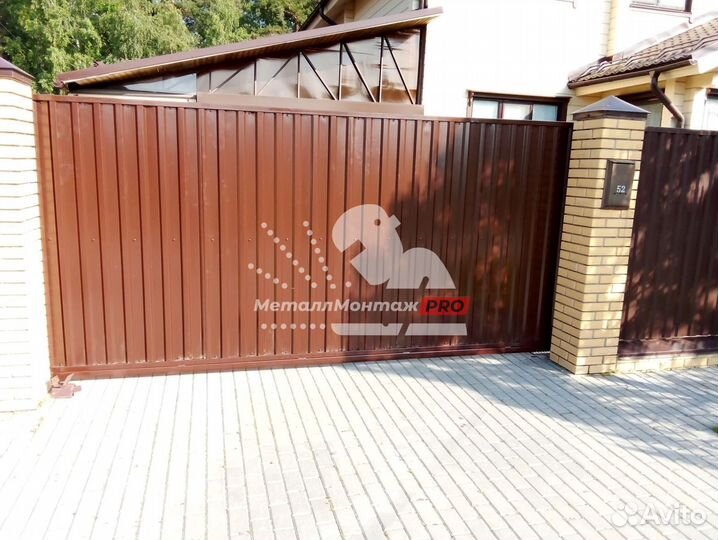 Откатные ворота с автоматикой от производителя