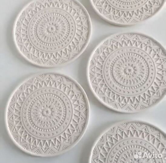 Подставка для свечи, чайной кружки из гипса