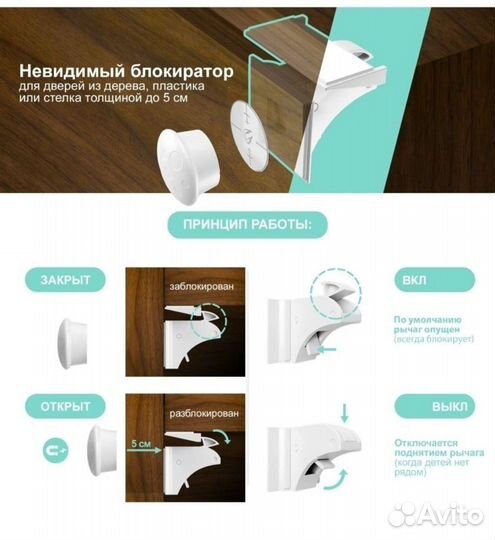 Магнитные Замки безопасности/ блокираторы детские