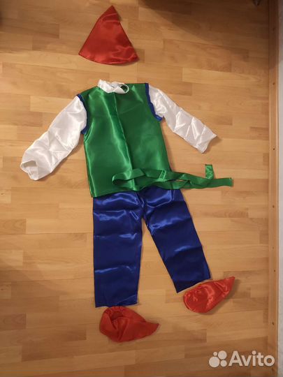 Карнавальный костюм гнома на 5-7 лет