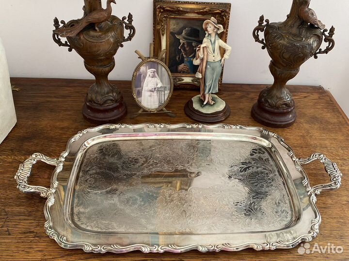 Поднос антикварный. Посеребрение. Oneida. США