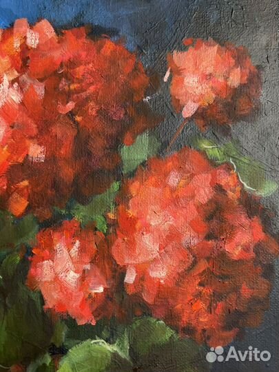 Картина маслом на холсте цветы