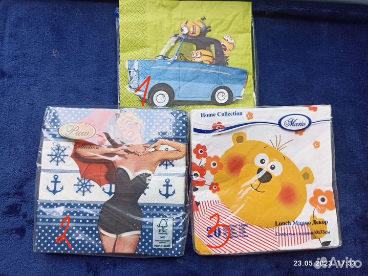 Салфетки бумажные для декупажа