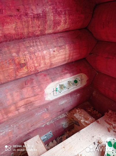 Скрытая проводка в деревянном доме (бревно, брус