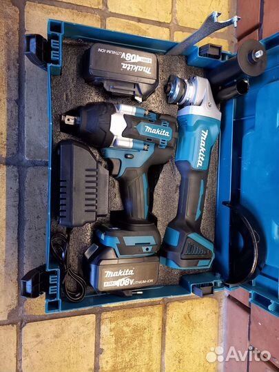 Набор 2в1 АКБ гайковёрт 700nm+балгарин