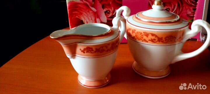 Сахарница и сливочник 1950-1960е годы